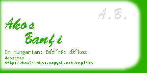 akos banfi business card